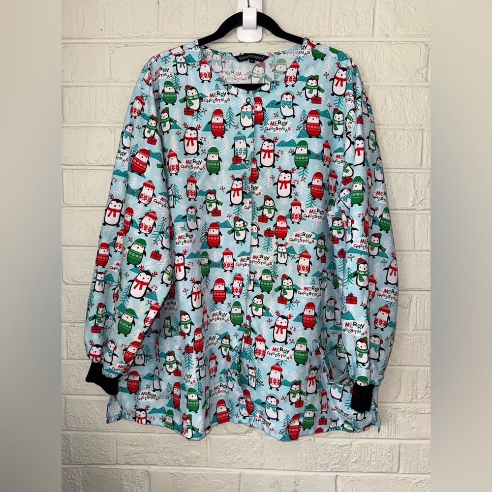 SAMANTHA MARA women’s Long Sleeve Christmas Scub Jacket plus size 2X ✨